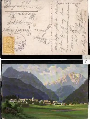 60238,Künstlerkarte Mayrhofen Zillertal M. Baumgartner sig.