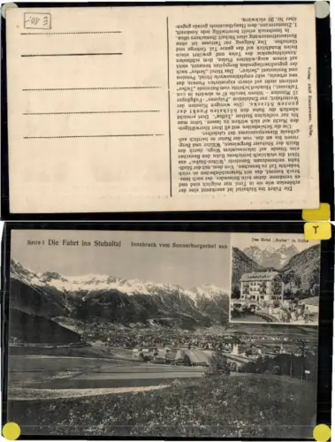 64924,Stubaital Innsbruck m. Hotel Serles 2 Bildkarte