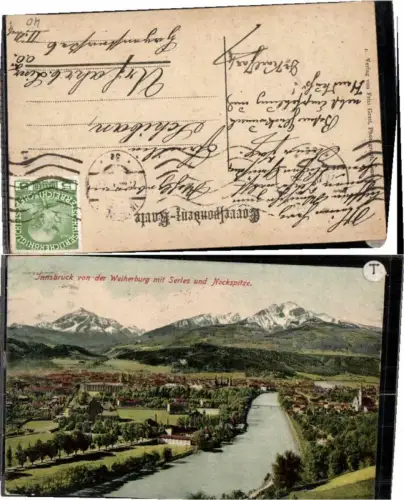 65566,Innsbruck v.d. Weiherburg Serles Nockspitze