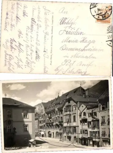 67744,Innsbruck Hotel Grauer Bär Strassenpartie 1930
