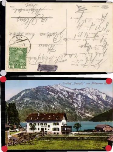 70756,Gasthaus Seespitz Achensee Pertisau pub Warger 429-1912