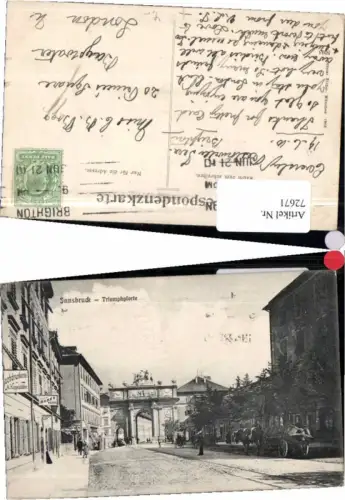 72671,Innsbruck Triumphpforte Kutsche pub Zieher 5093