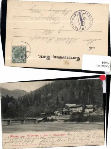 72684,Gruss v. Zollhaus Oberaudorf Ebbs 1900