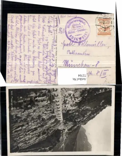 72704,Flexenstrasse b. Zürs Nassereith Arlberg Stempel 1928