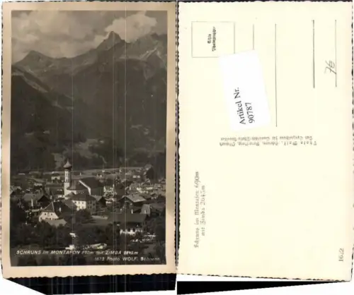 90787,Schruns im Montafon pub Wolf Nr 1622