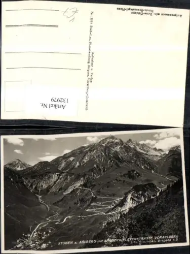 132979,Stuben a. Arlberg m. Arlberg Flexenstrasse Ansicht pub Risch Lau 305a