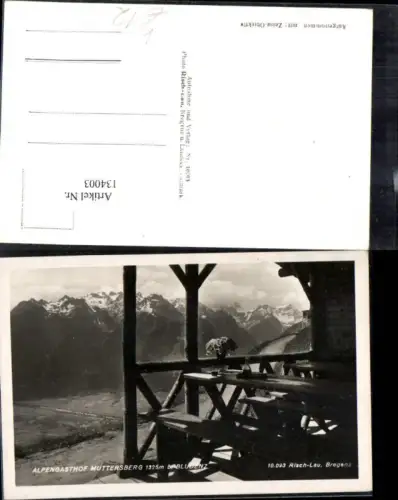 134003,Muttersberg b. Bludenz Alpengasthof Ansicht Terrasse pub Risch Lau 10093