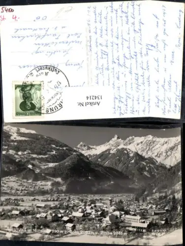 134214,Schruns i. Montafonn g. Golm u. Zimba Winteransicht 1956