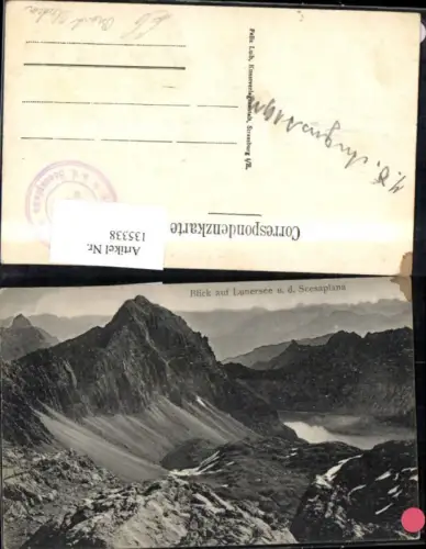 135338,Blick auf Lünersee u. d. Scesaplana Brand b. Bludenz Ansicht