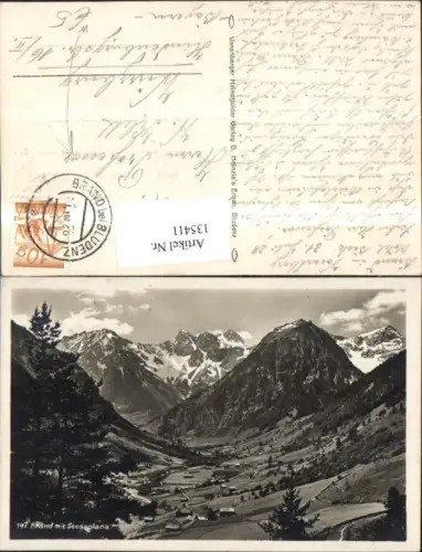 135411,Brand b.Bludenz m. Scesaplana Totale 1928