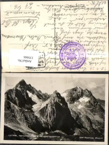 135666,Bacher- Weissschrofen- u. Fallerstaisspitze Bergansicht pub Risch Lau 3200