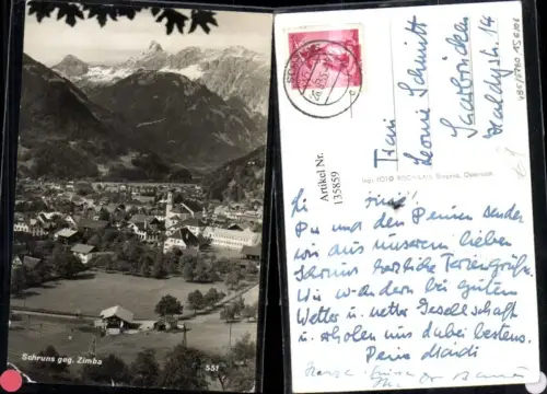 135859,Schruns geg. Zimba Ansicht 1955