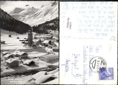 136077,Lech a. Arlberg Winteransicht pub Foto Nipp 3223