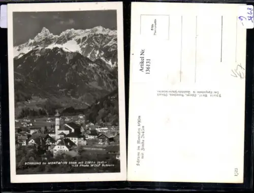 136131,Schruns i. Montafon m. Zimba pub Foto Wolf 1623
