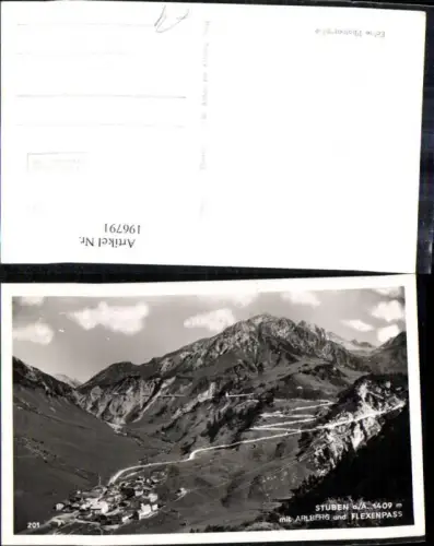 196791,Stuben a. Arlberg m. Arlberg u. Flexenpaß Foto Ak