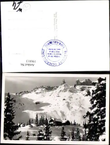 196813,Tschagguns Lindauer Hütte u. Drei Türme i. Winter Foto Ak