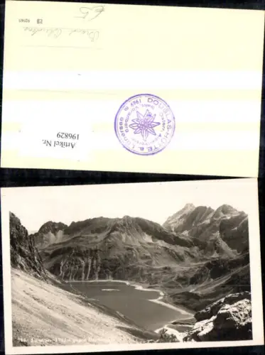 196829,Foto Ak Lünersee geg. Drusenfluh b. Brand Bludenz