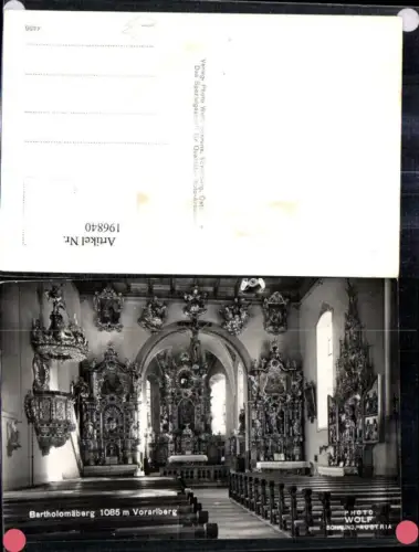 196840,Bartholomäberg Innenansicht Kirche Altar