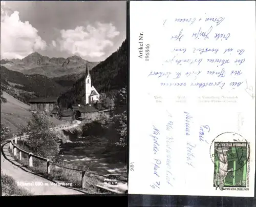 196846,Silbertal Strassenansicht m. Kirche
