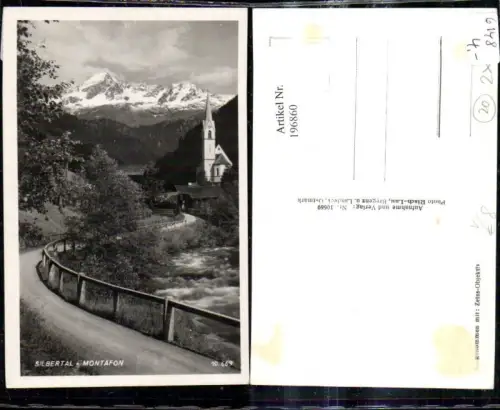 196860,Silbertal i. Montafon Strassenansicht m. Kirche pub Risch Lau 10669