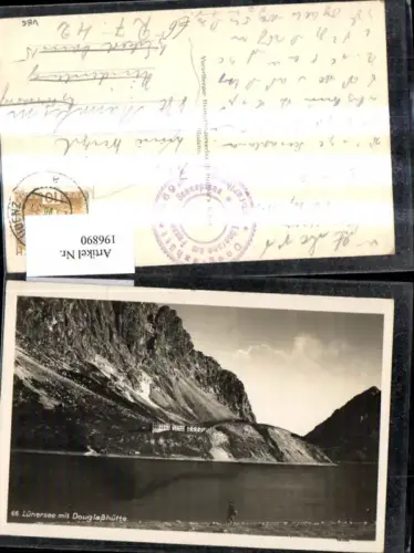 196890,Lünersee m. Douglaßhütte Douglasshütte Brand Bludenz