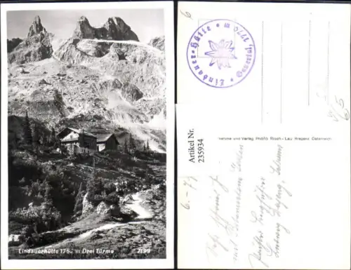 235934,Lindauerhütte Berghütte b. Schruns m. Drei Türme pub Risch-Lau 7199