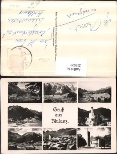236029,Gruß aus Bludenz Totale Kirche Mehrbildkarte