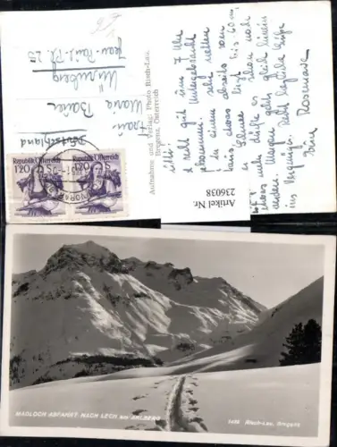 236038,Madloch Abfahrt nach Lech am Arlberg Bergkulisse pub Risch-Lau 1438