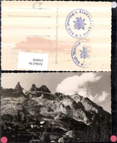 236050,Rhätikon Lindauer Hütte b. Schruns m. Drei Türme u. Drusenfluh