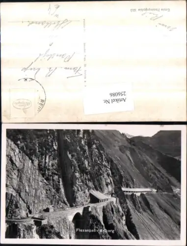 256086,Flexenpass Straße am Arlberg Bergkulisse b. Zürs