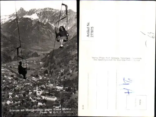 277875,Schruns Totale m. Hochjochbahn Sessellift geg. Zimba Bergkulisse pub Foto Wolf