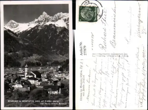 277879,Schruns im Montafon Totale m. Zimba Bergkulisse pub Foto Wolf 1621