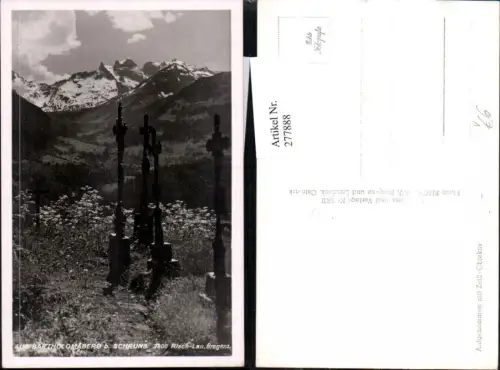 277888,Bartholomäberg b. Schruns Kreuze Bergkulisse pub Foto Risch-Lau 3800