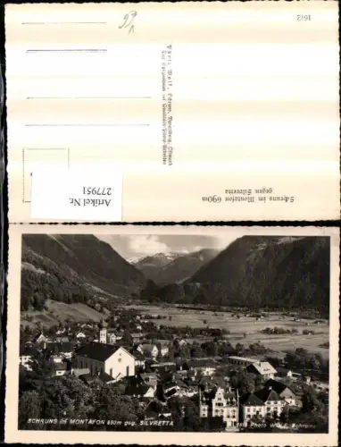 277951,Schruns im Montafon Totale geg. Silvretta Bergkulisse pub Foto Wolf 1612