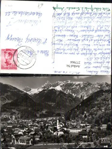 277964,Schruns im Montafon Totale m. Zimba u. Vandanser Wand Bergkulisse pub Foto Wolf