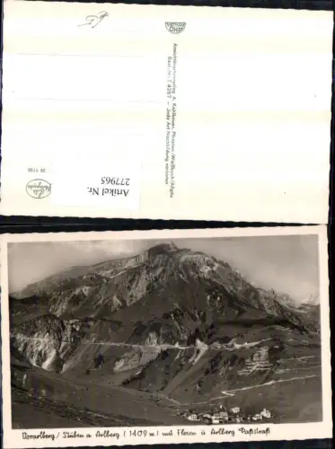 277965,Stuben am Arlberg Totale m. Flexen u. Passstraße Bergkulisse