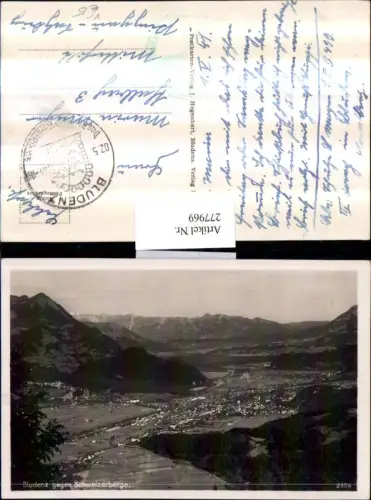277969,Bludenz Totale geg. Schweizerberge Bergkulisse pub J. Hegenbart 2309