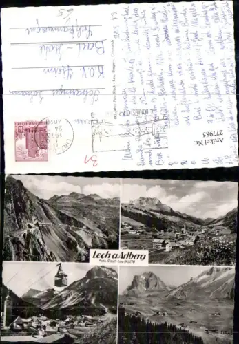 277985,Lech am Arlberg Totale Flexenstraße Seilbahn Bergkulisse Mehrbildkarte pub Foto Risch-Lau W 3276
