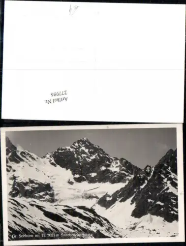 277986,Großes Seehorn m. Saarbrückerhütte Bergkulisse b. Gaschurn