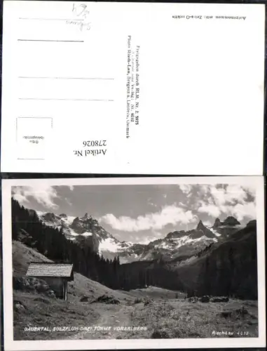 278026,Gauertal Sulzfluh Drei Türme Bergkulisse b. Schruns pub Foto Risch-Lau 4032
