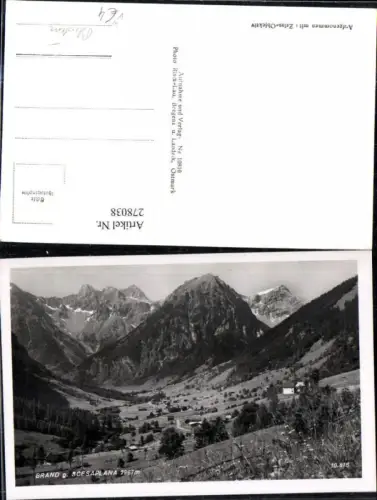 278038,Brand Totale b. Bludenz geg. Scesaplana Bergkulisse pub Foto Risch-Lau 10816