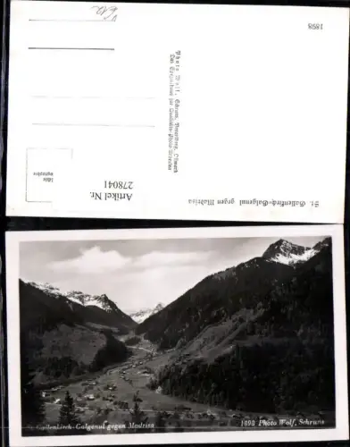 278041,St. Gallenkirch Totale geg. Madrisa Bergkulisse pub Foto Wolf 1898