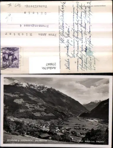 278047,Schruns Totale geg. Hochjoch Silvretta Bergkulisse pub Foto Risch-Lau 8195