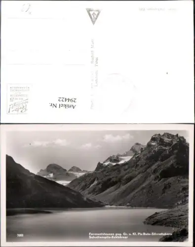 294422,Fermuntstausee geg. Piz Buin Silvrettahorn Schattenspitz u. Eckhörner Bergkulisse b. Gaschurn