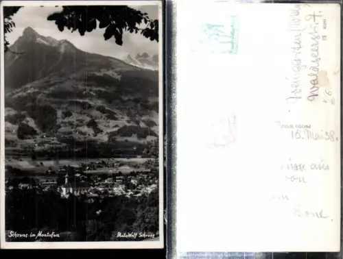 307831,Schruns im Montafon Totale Bergkulisse pub Foto Wolf