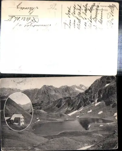 307856,Tilisunasee See u. Hütte b. Schruns Bergkulisse Mehrbildkarte