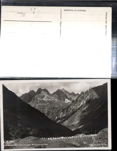 307872,Arlbergstraße b. Zürs geg. Wildgrubenspitzen Bergkulisse pub Foto H. Huber 5514
