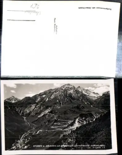 307877,Stuben am Arlberg Totale m. Arlberg-Flexenstraße Bergkulisse pub Risch-Lau 3054