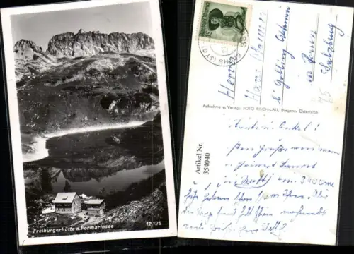 354040,Freiburgerhütte Berghütte am Formarinsee b. Dalaas Bergkulisse pub Risch-Lau 12125