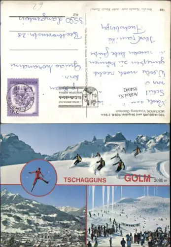 354092,Tschagguns Golm Totale Skifahrer Mehrbildkarte